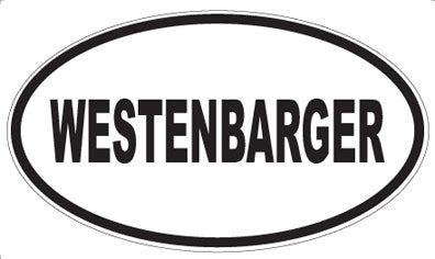 WESTENBARGER - Oval Sticker