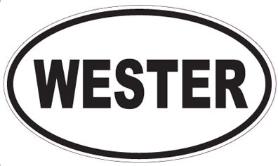 WESTER - Oval Sticker