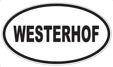 WESTERHOF - Oval Sticker