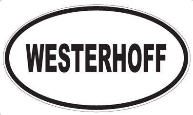 WESTERHOFF - Oval Sticker