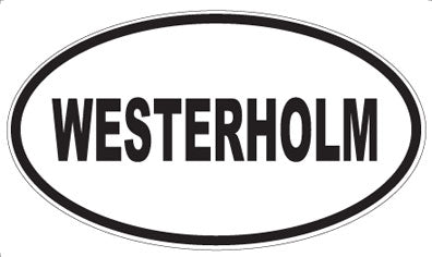 WESTERHOLM - Oval Sticker
