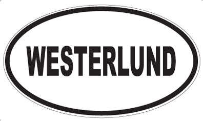 WESTERLUND - Oval Sticker