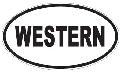 WESTERN - Oval Sticker