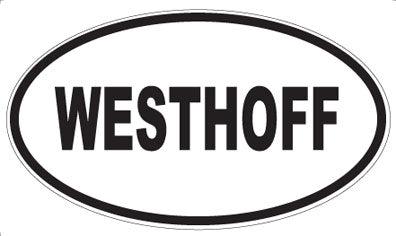 WESTHOFF - Oval Sticker