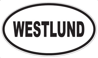 WESTLUND - Oval Sticker