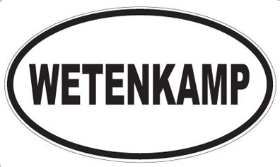 WETENKAMP - Oval Sticker