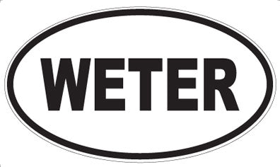 WETER - Oval Sticker