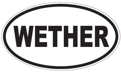 WETHER - Oval Sticker