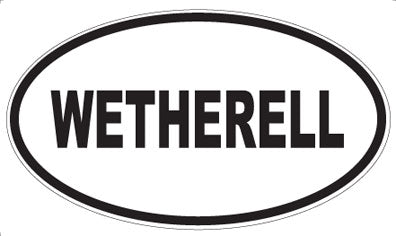 WETHERELL - Oval Sticker