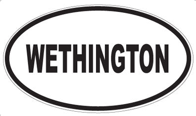 WETHINGTON - Oval Sticker