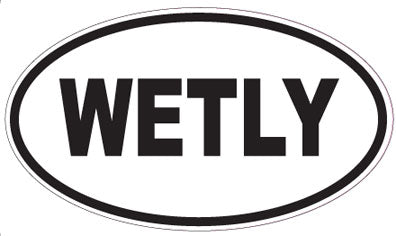 WETLY - Oval Sticker