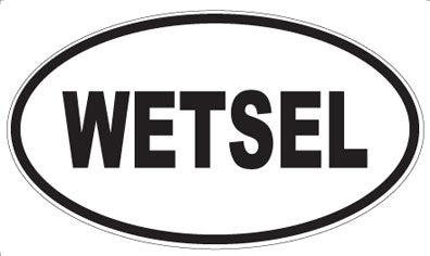 WETSEL - Oval Sticker