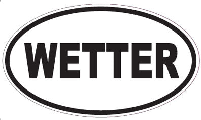 WETTER - Oval Sticker
