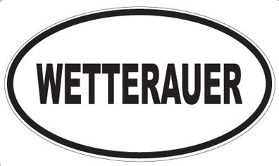 WETTERAUER - Oval Sticker