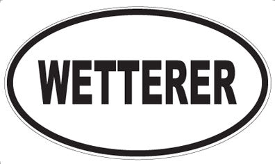 WETTERER - Oval Sticker