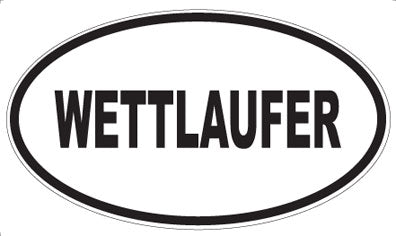 WETTLAUFER - Oval Sticker