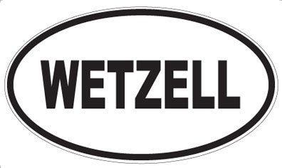 WETZELL - Oval Sticker