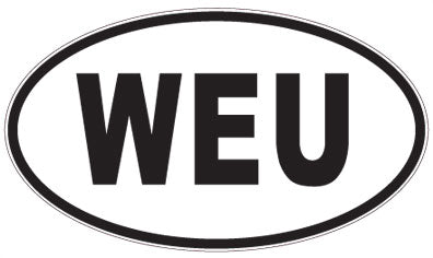 WEU - 3 Letter Initials Oval Magnet