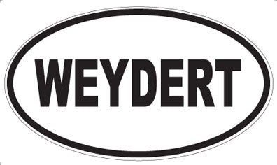 WEYDERT - Oval Sticker