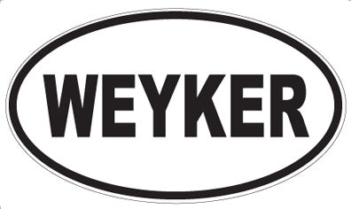 WEYKER - Oval Sticker