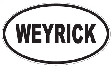 WEYRICK - Oval Sticker