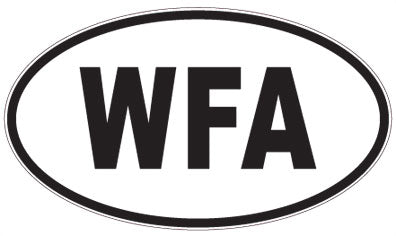 WFA - 3 Letter Initials Oval Magnet