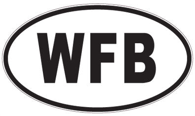 WFB - 3 Letter Initials Oval Sticker