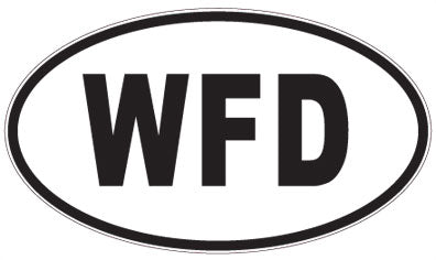 WFD - 3 Letter Initials Oval Magnet