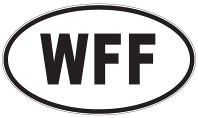 WFF - 3 Letter Initials Oval Magnet