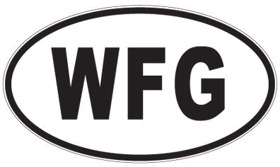 WFG - 3 Letter Initials Oval Magnet