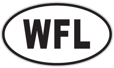 WFL - 3 Letter Initials Oval Sticker
