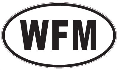 WFM - 3 Letter Initials Oval Magnet