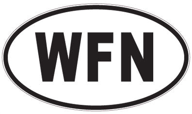 WFN - 3 Letter Initials Oval Sticker