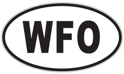 WFO - 3 Letter Initials Oval Magnet