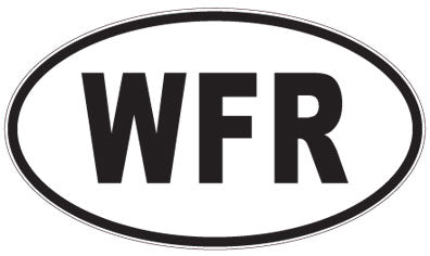 WFR - 3 Letter Initials Oval Magnet