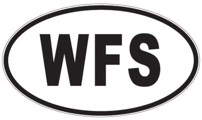 WFS - 3 Letter Initials Oval Magnet