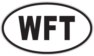 WFT - 3 Letter Initials Oval Magnet