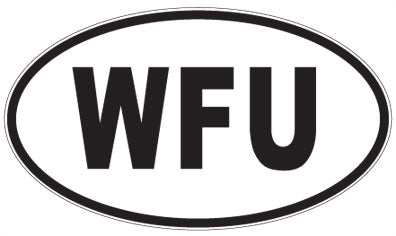 WFU - 3 Letter Initials Oval Sticker