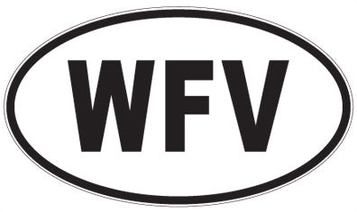 WFV - 3 Letter Initials Oval Magnet