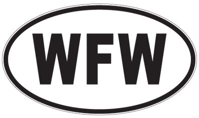 WFW - 3 Letter Initials Oval Magnet