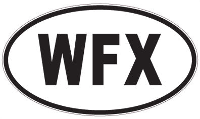 WFX - 3 Letter Initials Oval Magnet