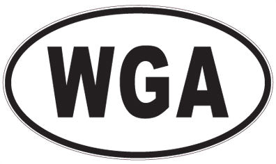 WGA - 3 Letter Initials Oval Magnet