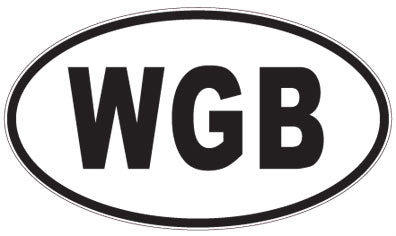 WGB - 3 Letter Initials Oval Magnet