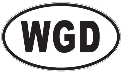 WGD - 3 Letter Initials Oval Magnet