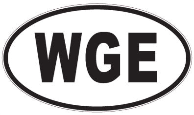 WGE - 3 Letter Initials Oval Magnet
