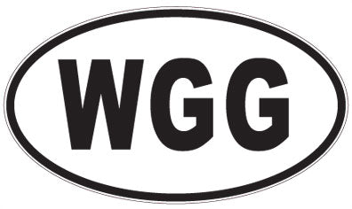 WGG - 3 Letter Initials Oval Magnet