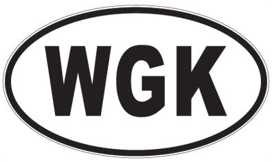 WGK - 3 Letter Initials Oval Magnet