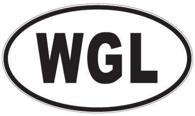 WGL - 3 Letter Initials Oval Magnet