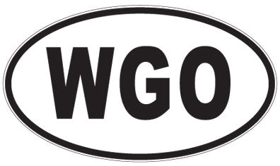 WGO - 3 Letter Initials Oval Sticker