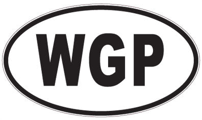 WGP - 3 Letter Initials Oval Sticker